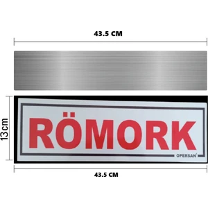 Römork Levhası (43.5 x 13 Cm) Metal