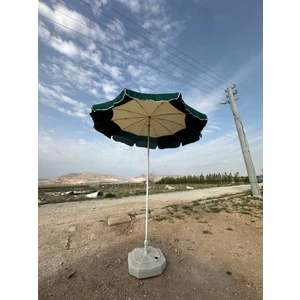 Mega Şemsiye 10 Telli Kalın Polyester Kumaşlı Balkon, Plaj Şemsiyesi (Bidon Hariç)