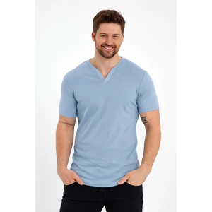 Uomo Park Henley Tişört Basic Casual T Shirt 2124