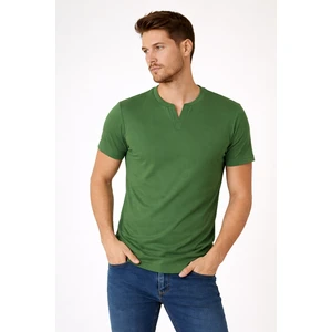 Uomo Park Henley Tişört Basic Casual T Shirt 2124