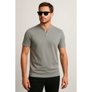 Uomo Park Henley Tişört Basic Casual T Shirt 2124