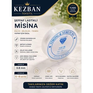 Kezban Tekstil Şeffaf Lastikli Misina 0.8 mm