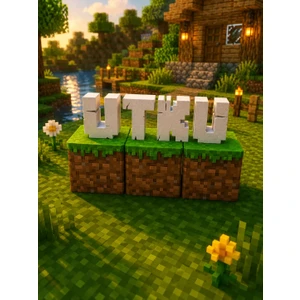 AU Design Isme Özel Minecraft Blok Dekor 4 -5 Harf
