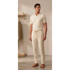 Erkek Jogger Keten Pantolon 1011