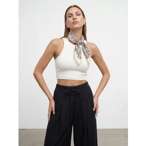 32941 Kolsuz Crop Top-Ekru