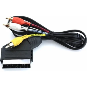 kzy mobilyal Powermaster Scart Tos 3 RCA Kablo 21-Pin Bağlantı ile Dayanıklı Tasarım