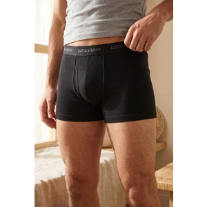 2'li Paket Basic Modal Erkek Boxer Siyah/Siyah