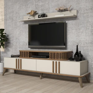 Variant Mobilya Eylül Krem Renkli TV Ünitesi Suntalam Malzeme ile 168x51x39 cm Modern Tasarım