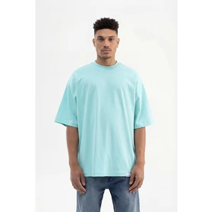 Erkek Basic Pamuklu Super Oversize Tişört Su Yeşili