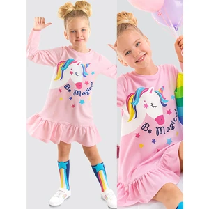 Unicorn Magic Kız Çocuk Pembe Elbise