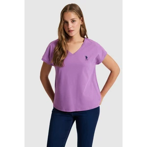 U.S. Polo Assn. Kadın Menekşe Basic Tişört 50323541-VR037