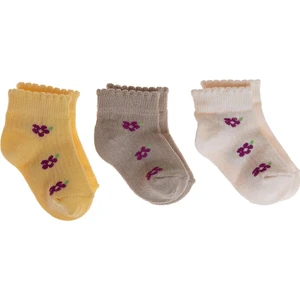 Hellobaby Kız Bebek 3lü Bilek Çorap Çiçek Baskılı