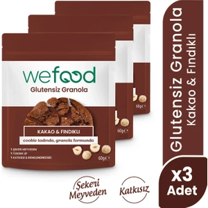 Glutensiz Granola Bites Kakao & Fındıklı 60 gr 3'lü
