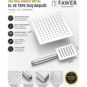 Tepe Duş Başlığı Seti Karepaslanmaz Çelik