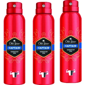 Old Spice Sprey Deodorant 150 ml Captain 3 Adet