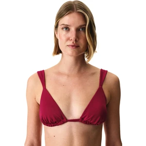 Bordo Evelyn Üçgen Simli Bikini Üstü