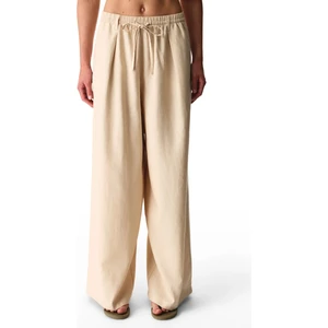 Pastel Bej Alice Keten Pantolon