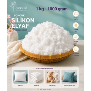 ÇİÇEKCE HOME boncuk silikon elyaf 1 kg 1.kalite çiçekce home