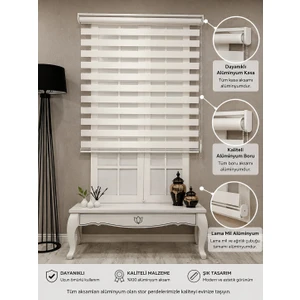 Bambu Stor Zebra Perde Etek Dilimsiz