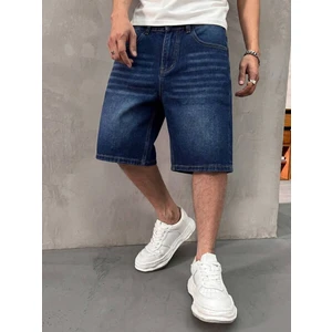 Erkek Oversize Asit Yıkama Denim Şort