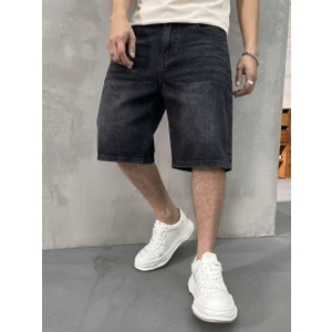 Erkek Oversize Asit Yıkama Denim Şort