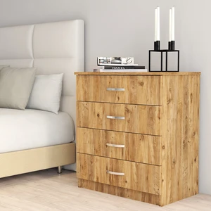 Şifonyer 4 Çekmeceli Atlantik Çam Suntalam Modern Tasarımlı 72x44x80 cm Boyutlarında