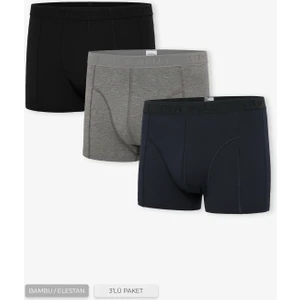 Erkek 3’lü Renkli Bambu Boxer - 25102