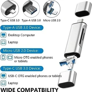 Type C USB Kart Okuyucu Micro Sd Card Reader Çevirici Dönüştürücü Adaptör