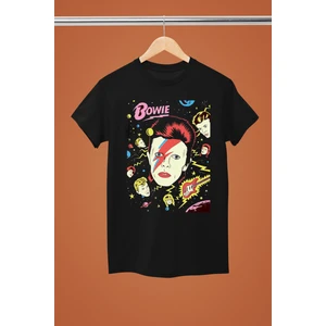 David Bowie Baskılı %100 Pamuklu Regular Kalıp Tshırt