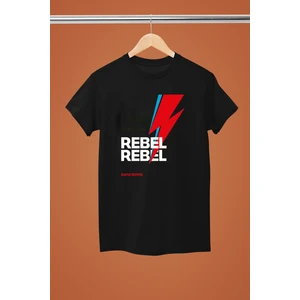 David Bowie Baskılı %100 Pamuklu Regular Kalıp Tshırt