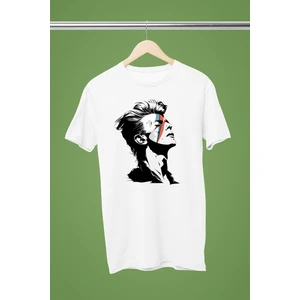 David Bowie Baskılı %100 Pamuklu Regular Kalıp Tshırt