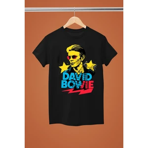David Bowie Baskılı %100 Pamuklu Regular Kalıp Tshırt