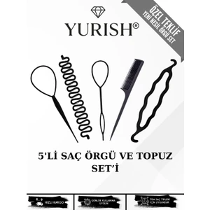 5'li Saç Örgü ve Topuz Seti