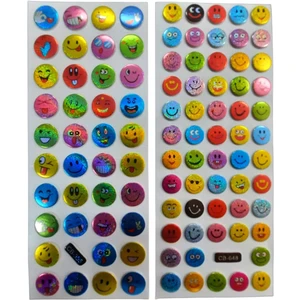 Sticker Simli Kabartmalı 2 Adet