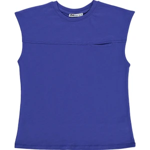 Civil Boys Basic Sıfır Kol 6-9 Yaş Tişört - Mavi