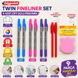 Twin Fineliner Işaretleme Kalemi [9 Parça ]