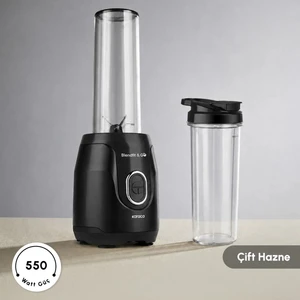 Blendfit Go Personal Kişisel Smoothie Blender Çift Hazne Siyah 600ML & 400ML