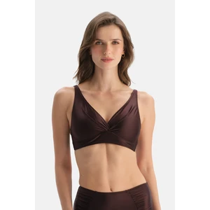 Kahverengi Toparlayıcı Bikini Üst