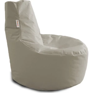 Lina L Model Ergonomik Armut Koltuk Bej Polyester 80 cm Sırt Yüksekliği İç ve Dış Mekan Kullanımı