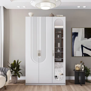 Aspen 3 Kapaklı Gardırop (Beyaz)