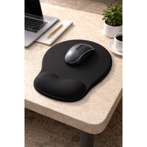 Black Flex Memory Foam Ergonomik Bilek Destekli Siyah Mause Pad