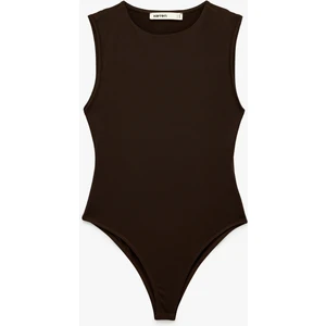 Slim Fit Kolsuz Bisiklet Yaka Bodysuit
