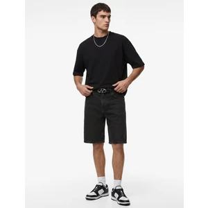 Pamuklu Kısa Kollu Bisiklet Yaka Basic Oversize Tişört