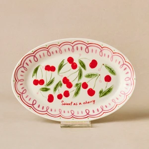 Cherry Time Kayık Tabak 20 cm