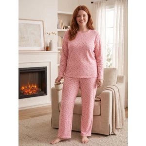 Bisiklet Yaka Pointel Örme Mevsimlik Kadın Pijama Takımı