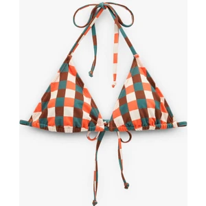 Kadın Kare Desenli Bikini Üstü