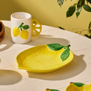 Lemon Limon Desenli Pasta Tabağı 24 cm