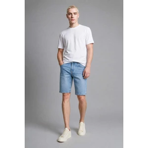 Regular Fit Mavi Pamuklu Jean Bermuda Şort G8666AX26SM