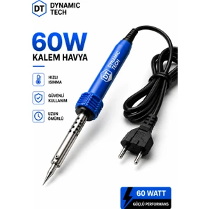 Dynamic Tech Profesyonel Lehim Makinesi Kalem Havya 60 Watt
