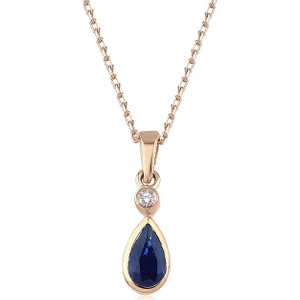 Safir Damla Kolye